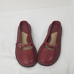 Dockers  Mary jane clogs Flats red leather shoes